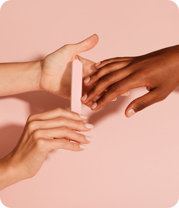 A manicure at Polly